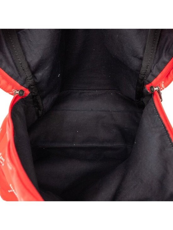 Balenciaga Explorer Logo Backpack Red Nylon